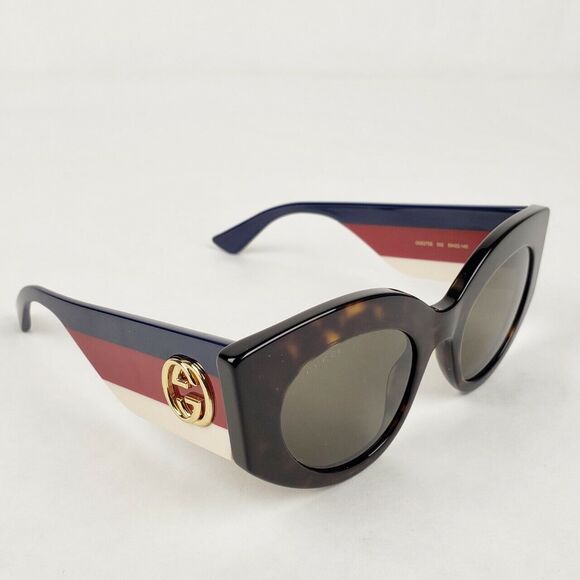 New Gucci Havana Oversize Cat Eye #169052G17B - Picture 5 of 10
